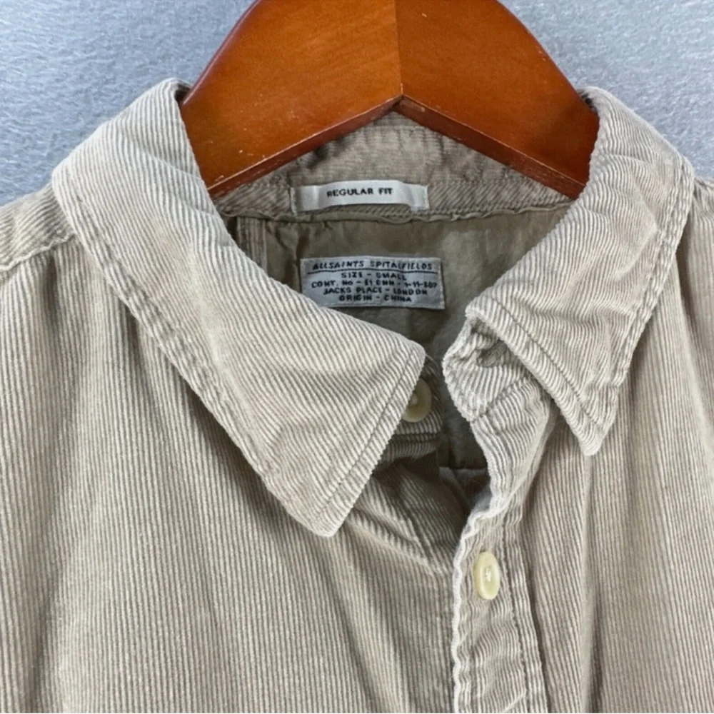 All Saints UNISEX Long Sleeve Regular Fit Button-down Casual Dress Shirt Size M - Picture 3 of 5